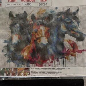 56-8 Colorful Horse Diamond Painting Kit